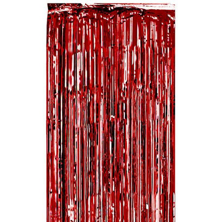 Red Shimmer Curtain Flame Retardant 24m