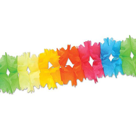 Giant Multicolour Tissue Garland 44m