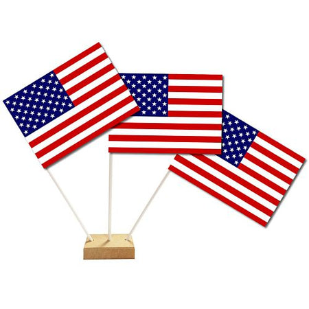 American Table Flags 15cm On 25cm Pole