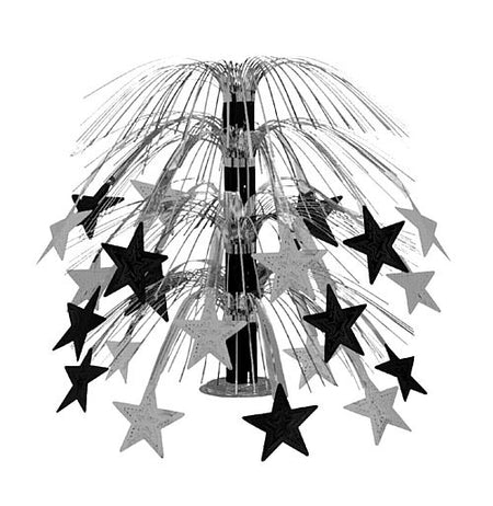 Click to view product details and reviews for Black Silver Star Cascade Centrepiece 18.