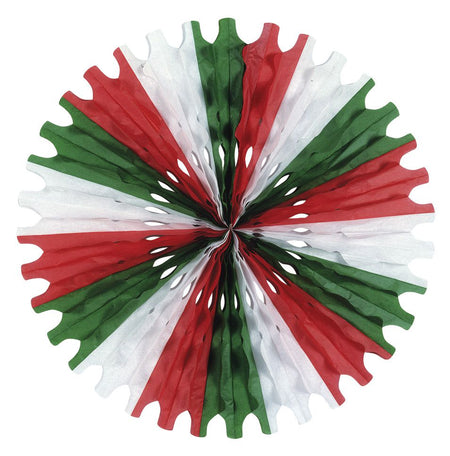 Click to view product details and reviews for Red White Green Paper Fan 635cm.