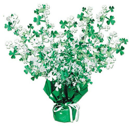 Click to view product details and reviews for St Patricks Day Shamrock Gleam Burst Centrepiece 15.