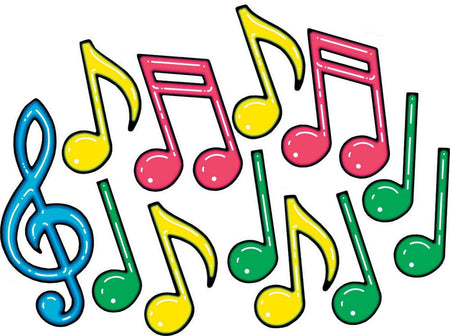 Click to view product details and reviews for Musical Note Cutouts Neon Set Of 12 12 21.