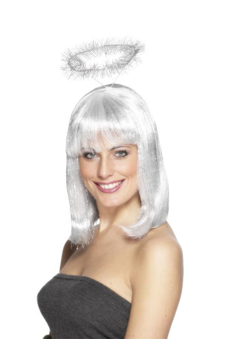 Click to view product details and reviews for Silver Tinsel Halo.