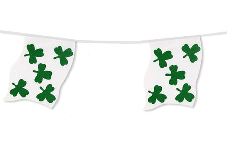 St Patricks Day Shamrock Small Flag Bunting 24m