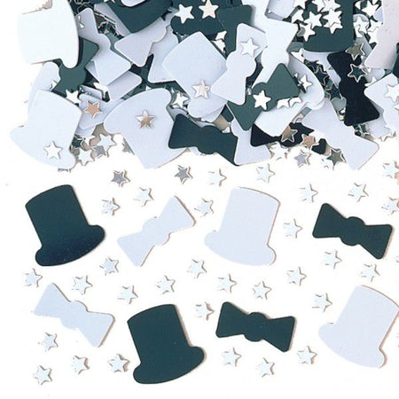 Top Hat Silver Stars Confetti 14g