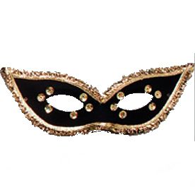 Click to view product details and reviews for Ladys Black Sequinned Mask.