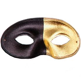 Domino Mask Black Gold