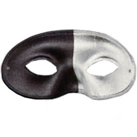 Domino Mask Black Silver