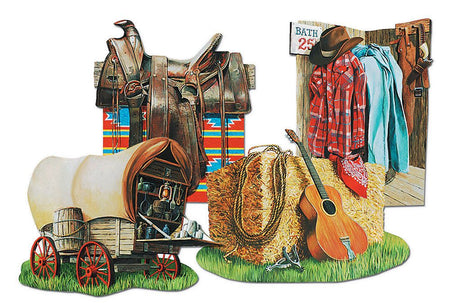 Cowboy Cutouts Set Of 4 16