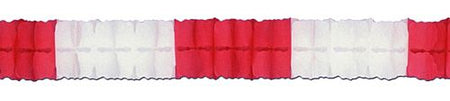 Click to view product details and reviews for Red White Tissue Paper Garland 4m.