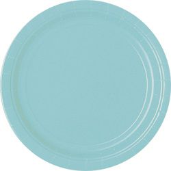 Light Blue Paper Plates Each 9
