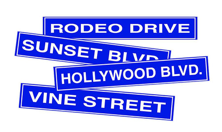 Hollywood Street Signs Set Of 4 24