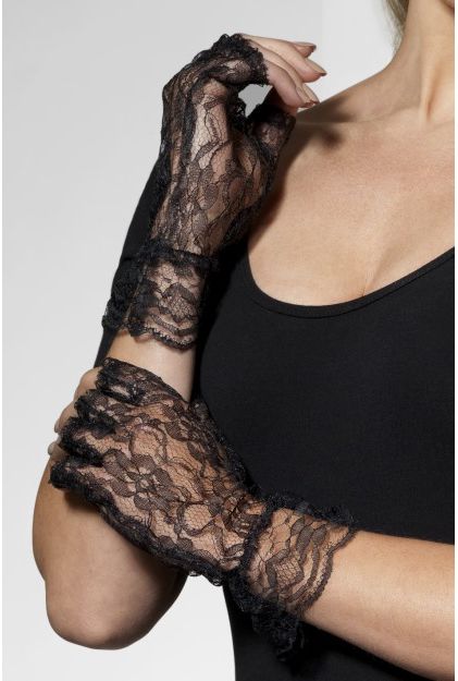 Click to view product details and reviews for Black Lace Fingerless Gloves.