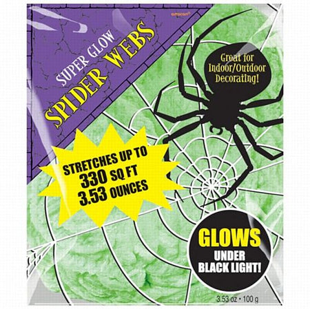 Green Spiders Web Glows Under Ultra Violet Light 100g