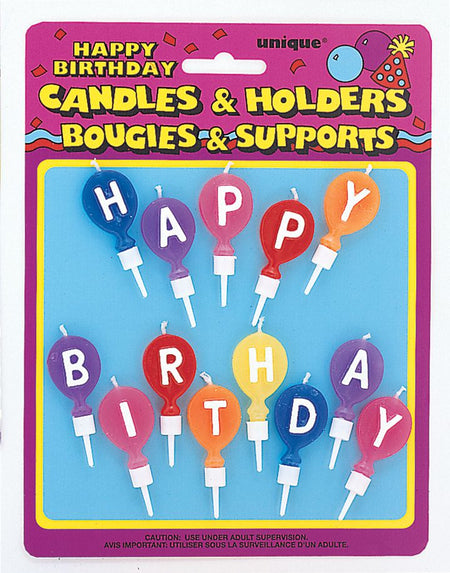 Click to view product details and reviews for Happy Birthday Letter Candles With Holders.