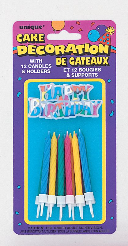 Click to view product details and reviews for Happy Birthday Rainbow Cake Topper With Candles Pack Of 12.