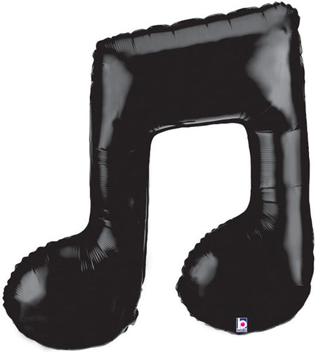 Black Double Note Foil Balloon 36