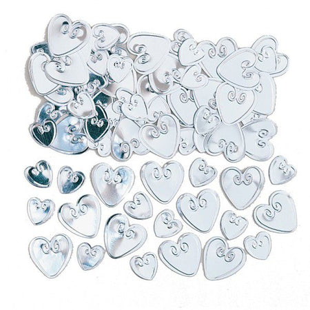 Click to view product details and reviews for Silver Loving Heart Confetti 14g.