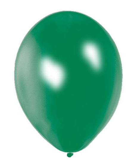 Emerald Green Metallic Latex Balloons 12 Pack Of 50