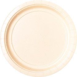 Vanilla Cream Ivory Paper Plates Each 9