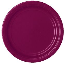 Burgundy Paper Plates Each 9