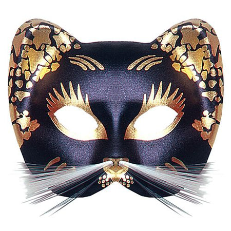 Black Gold Cat Mask