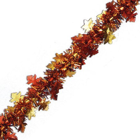 Metallic Autumn Leaf Garland 12ft