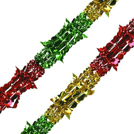 Multicolour Metallic Garland 9ft X 8ins