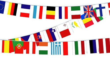 European Union Countries Cloth Flag Bunting 28 Flags 8m