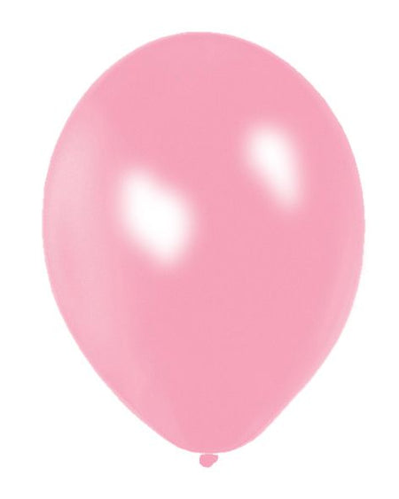 Pale Pink Metallic Latex Balloons 12 Pack Of 50