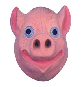 Click to view product details and reviews for Childrens Plastic Pig Mask.