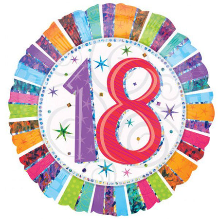 18th Radiant Birthday Foil Balloon 18