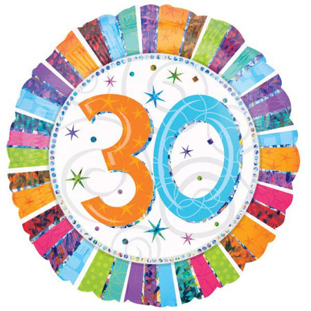 30th Radiant Birthday Foil Balloon 18