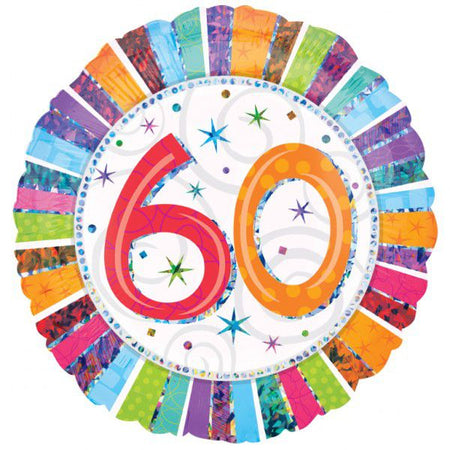 Click to view product details and reviews for 60th Radiant Birthday Foil Balloon 18.