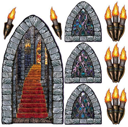 Stairway Window Torch Scene Setters Set Of 9 18 60