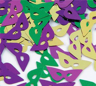 Click to view product details and reviews for Mardi Gras Mask Confetti 28g.