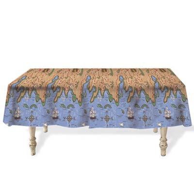 Click to view product details and reviews for Treasure Map Plastic Tablecloth 274m.
