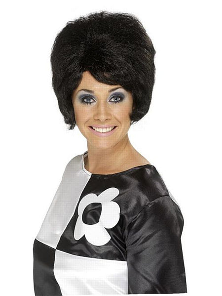 Black Beehive Wig