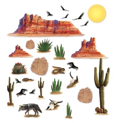 Wild West Desert Props Pack Of 29 5 52