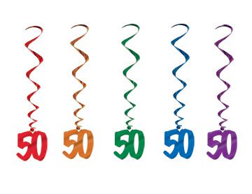 50th Number Whirls Pack Of 5
