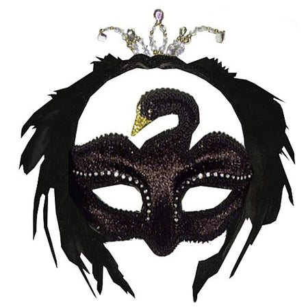 Black Swan Feather Eye Mask