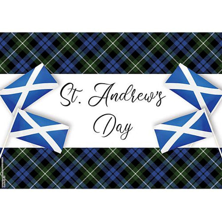 Click to view product details and reviews for St Andrews Day Tartan Poster A3.