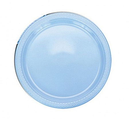 Light Blue Plastic Plate Pack Of 20 9