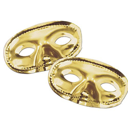 Click to view product details and reviews for Gold Metallic Half Face Mask Each.