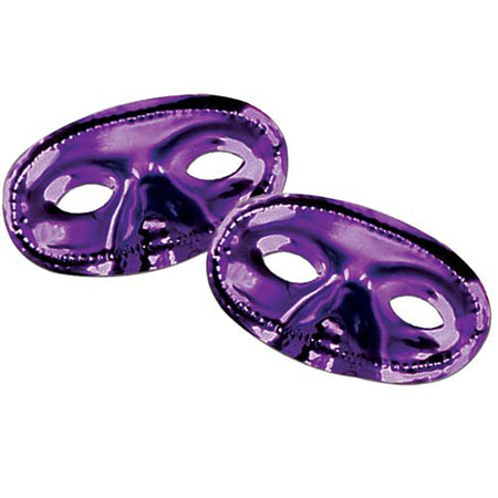 Purple Metallic Half Face Mask Each