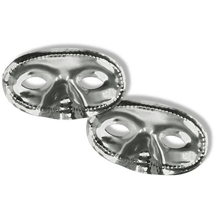 Click to view product details and reviews for Silver Metallic Half Face Mask Each.