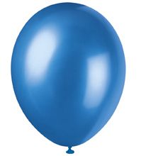 Royal Blue Pearlised Latex Balloons 12 Pack Of 8