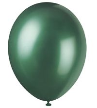 Dark Geen Pearlised Latex Balloons 12 Pack Of 8