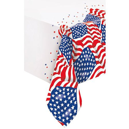 Click to view product details and reviews for American Flag Plastic Tablecloth 14m X 28m.
